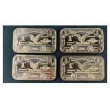 (4) COPPER BARS 1 OZ EACH