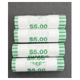 (4) ROLLS OF EMERGING LIBERTY DIMES (200) COINS
