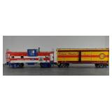 (2) MTH CARS BOX CAR, CABOOSE O-SCALE
