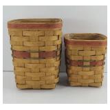 (2) LONGABERGER SPOON BASKETS W/ INSERTS