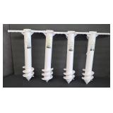 (4) UMBRELLA, FLAG POLE SECURITY GROUND STICKS