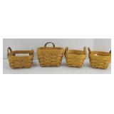 (4) LONGABERGER BOOKING BASKETS
