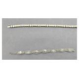 (2) STERLING SILVER BRACELETS