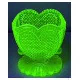 (1) URANIUM GLASS & (2) OTHER TOOTHPICKERS