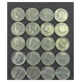 (20) KENNEDY HALF DOLLARS MIXED DATES