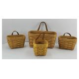 (4) LONGABERGER KEY BASKETS