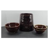 MARCREST OPEN COOKIE JAR & OTHER CROCKWARE