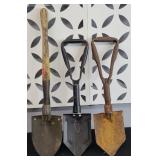 (3) CAMPING SHOVELS