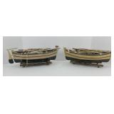 (2) WOOD BOAT MODELS