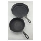 (2) CAST IRON SKILLETS