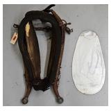 (2) HORSE COLLARS, MIRROR