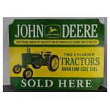 JOHN DEERE TRACTOR SIGN METAL