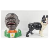 CAST IRON AMERICANA & BULL DOG BANKS