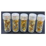 (5) GOLD SHAVING VILES