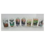 (7) KENTUCKY DERBY GLASSES 1980-1990