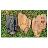 (3) BASEBALL MITTS