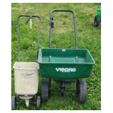 (2) WALK BEHIND YARD SEEDERS/FERTILIZER