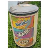 SUNKIST STORE DISPLAY ICE COOLER LID CRACKED