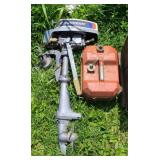 EVINRUDE BOAT MOTOR 2 HP & FUEL TANK