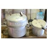 (2) LARGE PRESSURE COOKERS