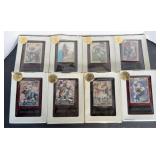 (8) FOOTBALL GREATS 5 X 7 INCH PLAQUES