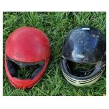 (2) MOTORCYCLE HELMETS