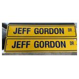 (2) JEFF GORDON SIGNS, PLASTIC