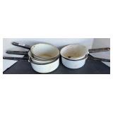 ENAMEL PANS, SOME DAMAGE