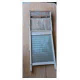 (2) WASHBOARDS, (1) GLASS