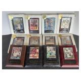 (12) SPORTS GREATS PHOTO PLAQUES, 5 X 7 INCHES