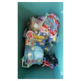 TOTE OF TOYS, SOME FAST FOOD