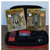 LASER MEASURER, & (2) ALL PURPOSE TOOLS