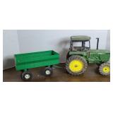 JOHN DEERE TRACTOR & WAGON, 1/16 SCALE?