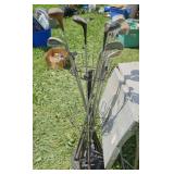 GOLF CLUBS W/ STAND