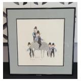 FIVE ON A PONY LIMITED PRINT BY P BUCKLEY MOSS