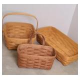 (3) LONGABERGER BASKETS