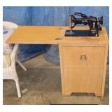 PFAFF 130 SEWING MACHINE W/ CABINET & SEAT