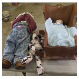 DOLL CRIB W/ DOLLS