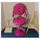 AMERICAN GIRL EASEL, STAND SALON CHAIR