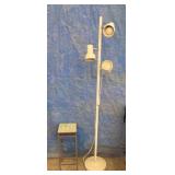 FLOOR LAMP & SMALL PLANT STAND