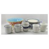 BOWL, CORELLE CUPS, CHINA PLATES