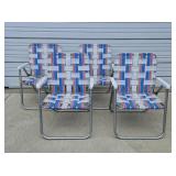 (4) FOLDING LAWN CHAIRS