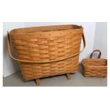 LONGABERGER MAGAZINE BASKET & KEY BASKET
