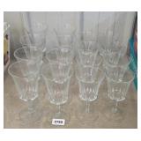 (16) CRYSTAL GOBLETS