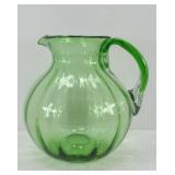 GLASS LEMONADE PITCHER W/ APPLIED HANDLE