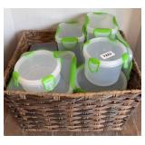PLASTIC CONTAINERS W/ LOCKING LIDS