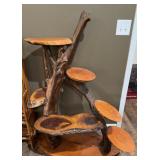 LIVE EDGE HANDCARVED UNIQUE WOOD SHELF