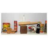 TINS, PURDUE KEADY COKE, VINTAGE MIXER & DECOR