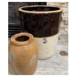 (2) CROCKS, 3 GALLON & CROCK JAR