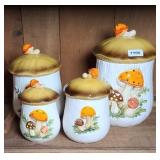 CERAMIC MUSHROOM CANISTERS